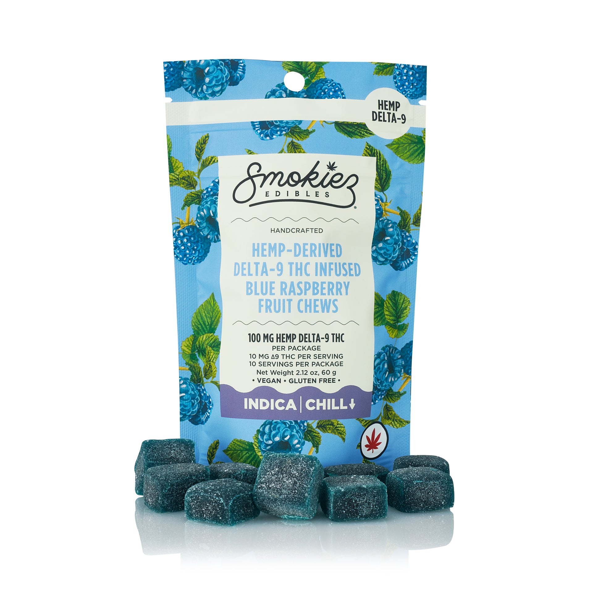Blue Raspberry 10pk 100mg Hemp Delta-9 Gummies – Smokiez CBD