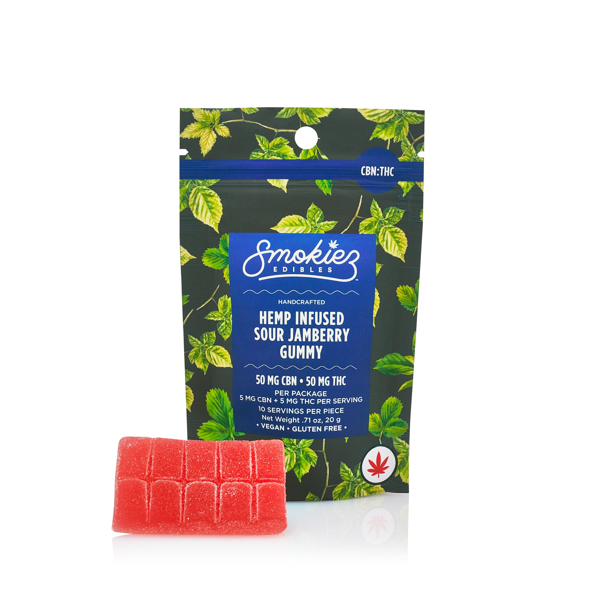 Sour Jamberry Hemp Delta-9 THC:CBN Gummy - 10 Servings